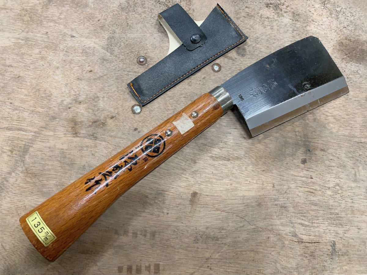 中古 源成久 鉈 なた ナタ 刃渡135mm 13.5cm 大工道具 ハンド 中古 源成久 鉈 なた ナタ 刃渡135mm 13.5cm 大工道具 ハンド
