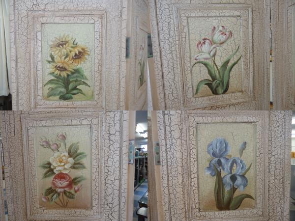 *0ro here form folding 4 ream partition divider partition partitioning screen antique style Italy hand paint 0*