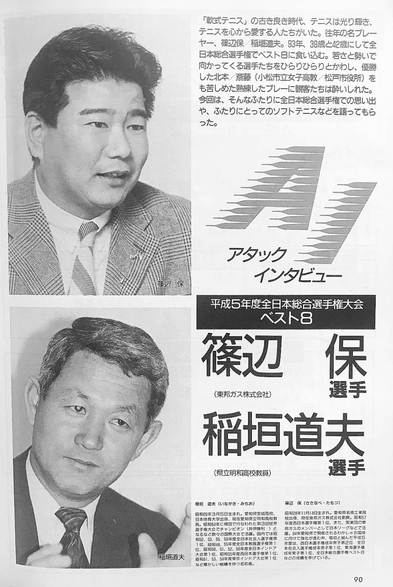 ソフトテニスマガジン（ベースボールマガジン社発行）1994年3月号　通算第226号_画像3