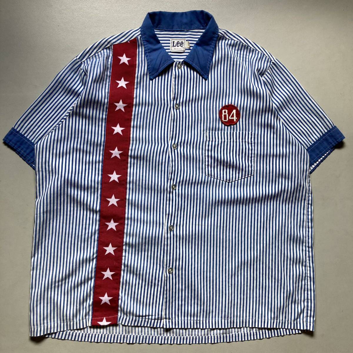 80s Lee stripes S/S shirt 80年代　リー　ストライプシャツ　半袖シャツ