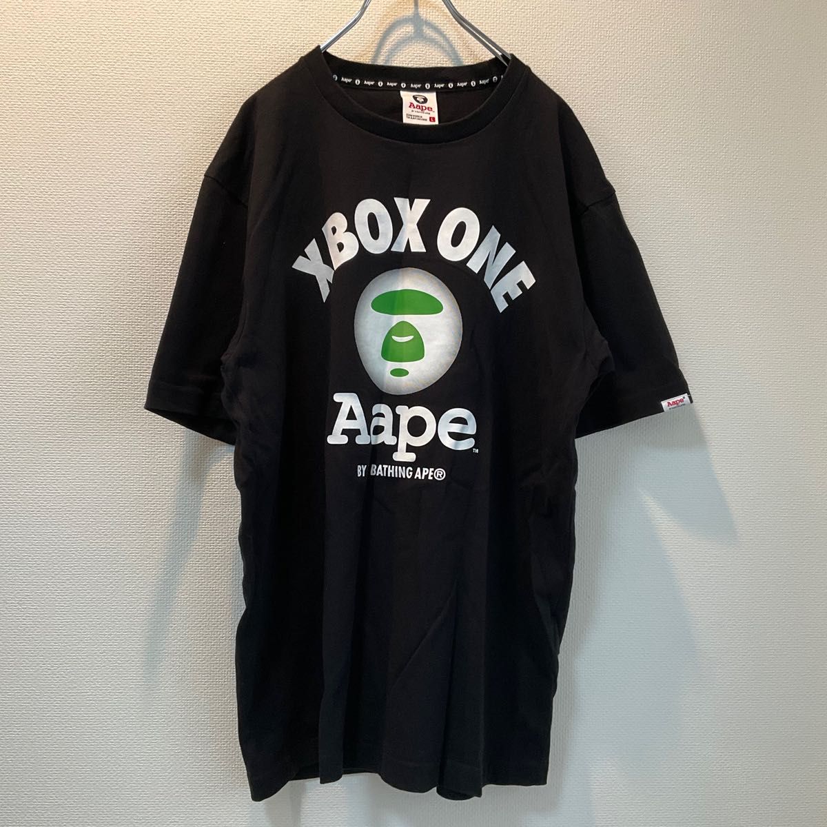 A BATHING APE アベイシングエイプ　Aape Tシャツ　L  黒　XBOX ONE マイクロソフト　エックスボックス