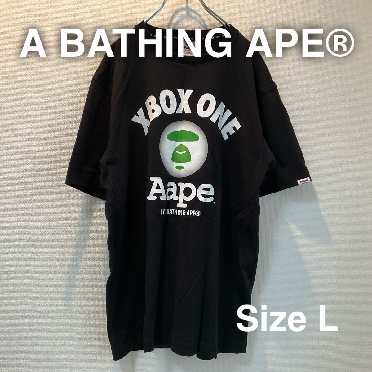 A BATHING APE アベイシングエイプ　Aape Tシャツ　L 黒　XBOX ONE マイクロソフト　エックスボックス Yahoo!フリマ（旧） 0