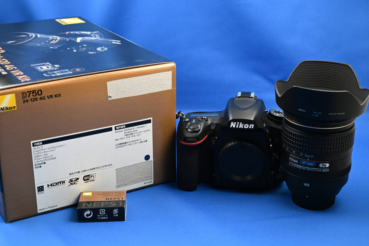 大人気の ニコン Nikon D750 24-120 4G VR Kit（中古動作美品）+ 追加