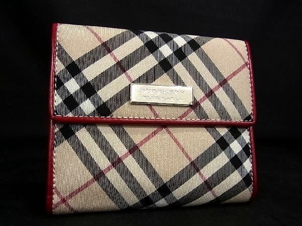 1円 □極美品□ BURBERRY バーバリーブルーレーベル ナイロン チェック