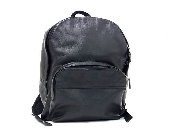 1円 COACH コーチ F49313 ヒューストン レザー リュックサック バック