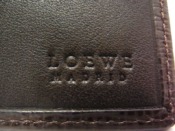 ■新品■未使用■ LOEWE ロエベ アナグラム レザー 二つ折り 長財布 ウォレット 札入れ メンズ ブラウン系 AN5028_画像5
