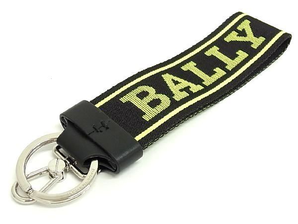 ■新品■未使用■ BALLY バリー キャンバス キーホルダー キーリング ストラップ メンズ レディース ブラック系 BE2207_画像2