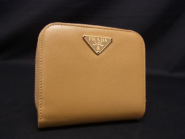 PRADA プラダ 財布 札入れ ブラウン メンズ レディース 美品