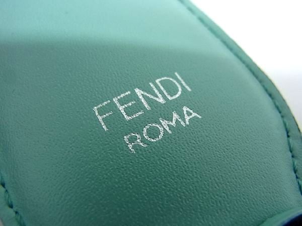 ■極美品■ FENDI フェンディ ストラップユー ミニ レザー スタッズ バッグ用 ショルダーストラップ 肩掛け ブラック系 AM9000_画像3