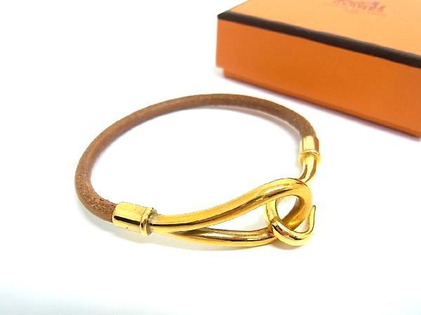 1円□美品□ HERMES エルメスジャンボレザーブレスレットアクセサリー