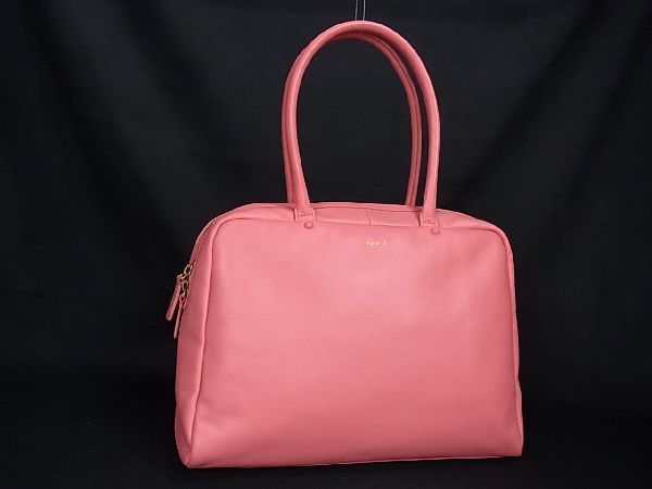 1円 □美品□ agnes b. アニエスベー レザー トートバッグ ショルダー