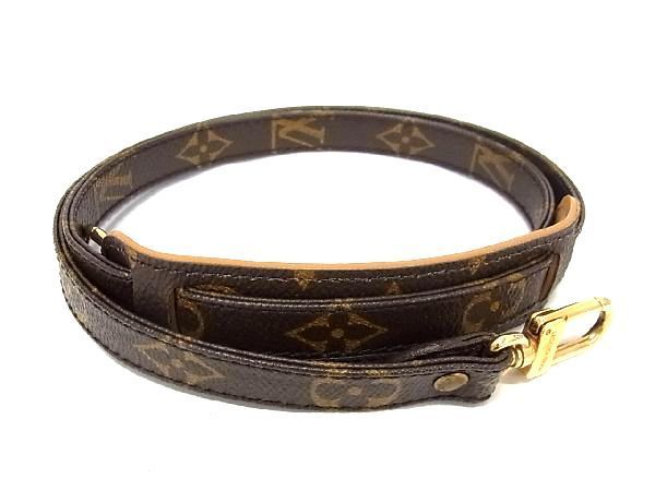 ■極美品■ LOUIS VUITTON ルイヴィトン モノグラム バッグ用 ショルダーストラップ 肩掛け メンズ レディース ブラウン系 AN5278_画像1