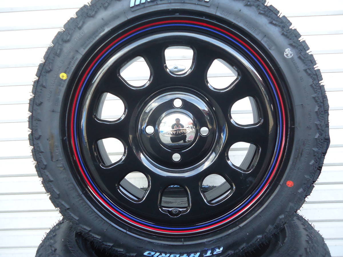 DAYTONA☆14×5J+42☆100-4H☆モンスタRTハイブリッド☆155/65R14☆アゲバンアゲトラ軽バン軽トラエブリーデリカミニスペーシアギア_画像2