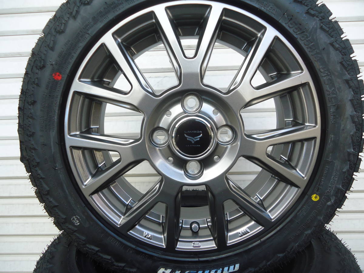 LAMBDA☆14×4.5J+45☆100-4H☆モンスタRTハイブリッド☆155/65R14☆軽トラ軽バンアゲトラアゲバン☆ハイゼットエブリーピクシスクリッパー_画像2