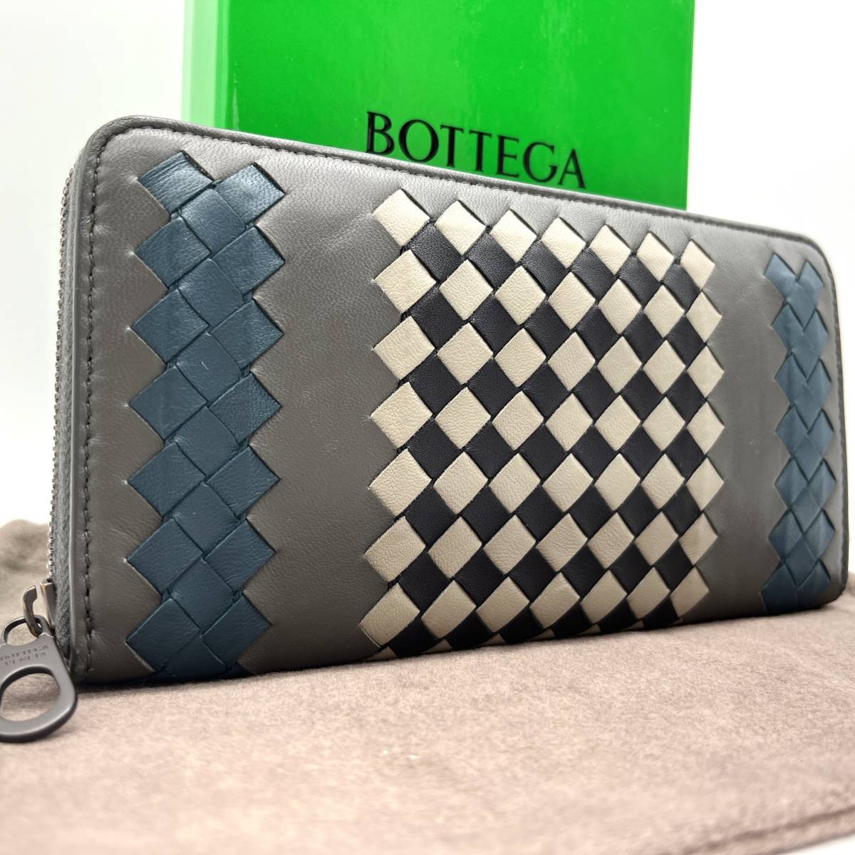 1円 【美品希少マルチカラー】 BOTTEGA VENETA ボッテガヴェネタ