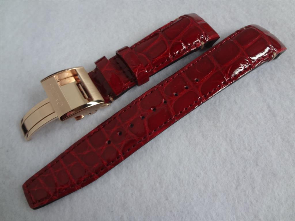 SEIKO original wristwatch band Astro nSBXB080 8X53-0AM0 for crocodile leather belt 22mm red color red D buckle attaching 