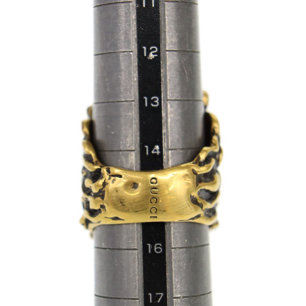 豪奢な ライオンヘッド 指輪 GUCCI グッチ カラーストーン 273511 中古