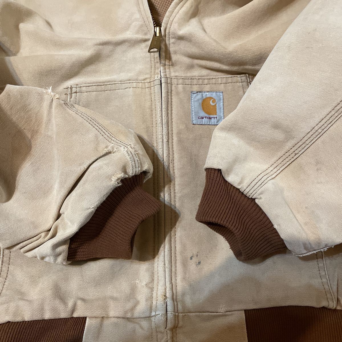 希少 レアサイズ『Carhartt』90s USA製アクティブパーカー カーハートVINTAGE ヴィンテージ ビンテージ 古着 アメリカ製 ワーク 3XL_画像9