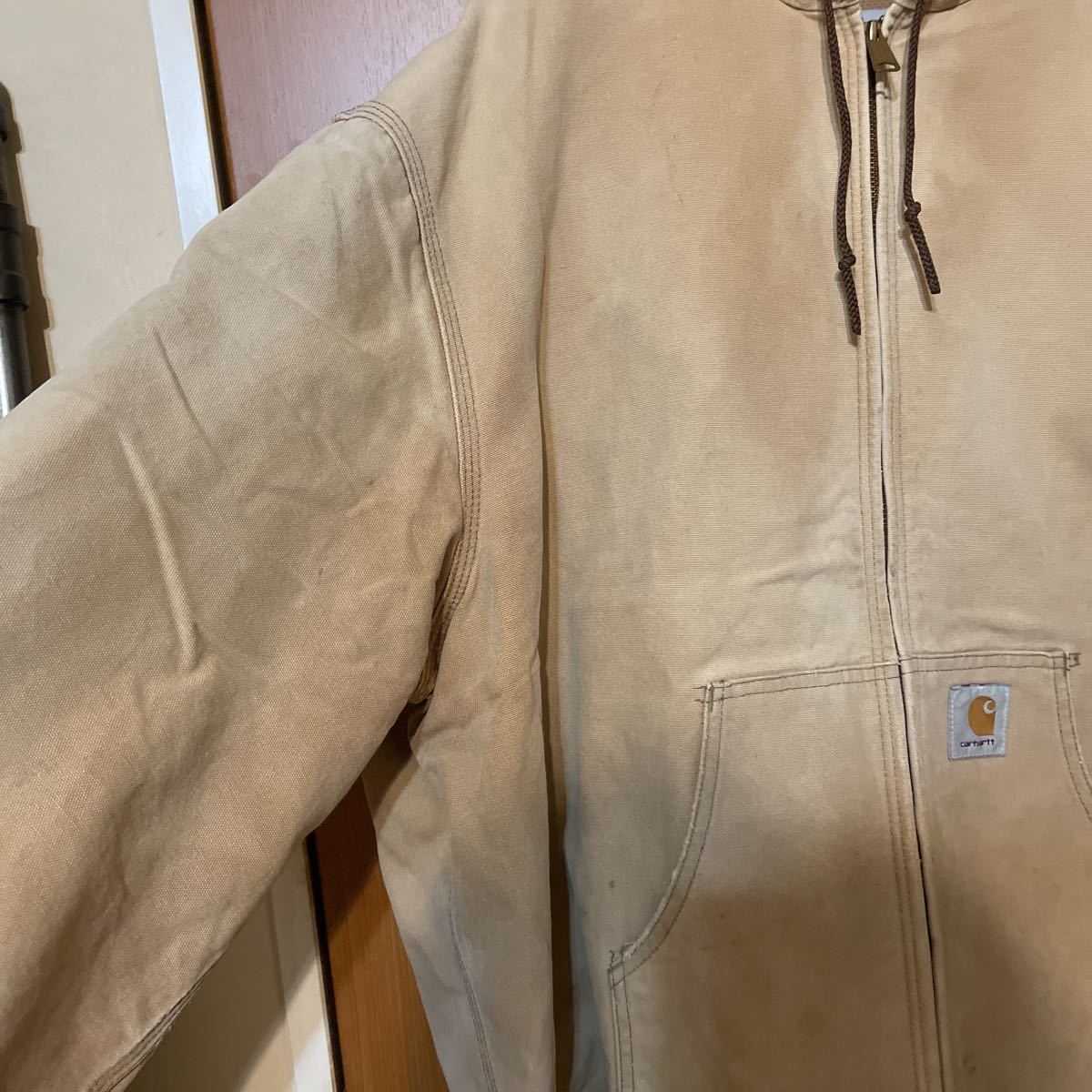 希少 レアサイズ『Carhartt』90s USA製アクティブパーカー カーハートVINTAGE ヴィンテージ ビンテージ 古着 アメリカ製 ワーク 3XL_画像4