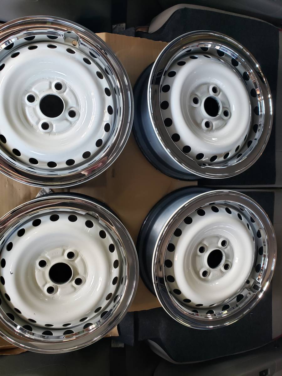 ホンダ Nシリーズ 14インチ スチールホイール リングトリム付き 4本 Yahoo!オークション - ホンダ純正 N-BOX 14インチスチール