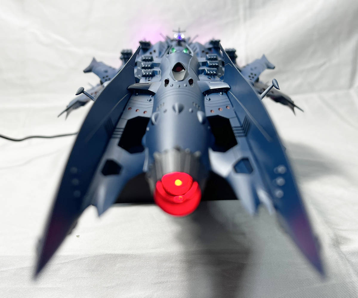 宇宙戦艦ヤマト2199 1/1000 大ガミラス帝国軍 デウスーラ2世 電飾フルスクラッチ 塗装済完成品