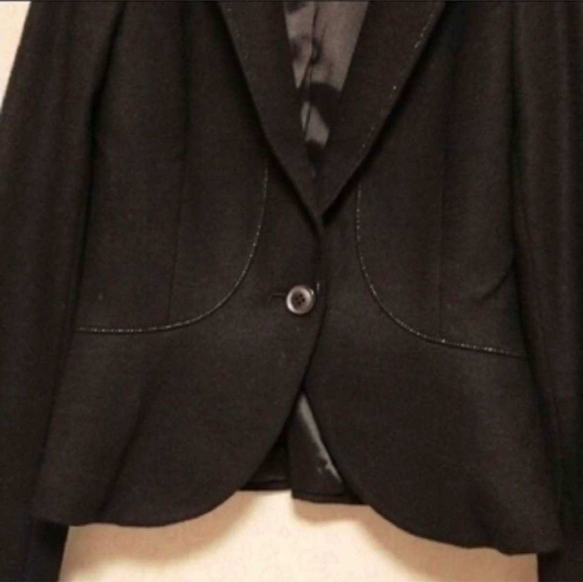 【美品】Le souk ルスーク ジャケット スーツジャッケット 38 ブラック 日本製