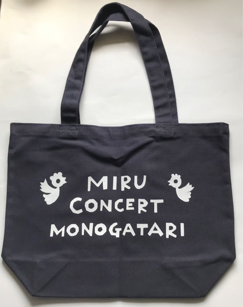 トートバッグ　ネイビー　MIRU CONCERT MONOGATRI エコバッグ ミニバッグ