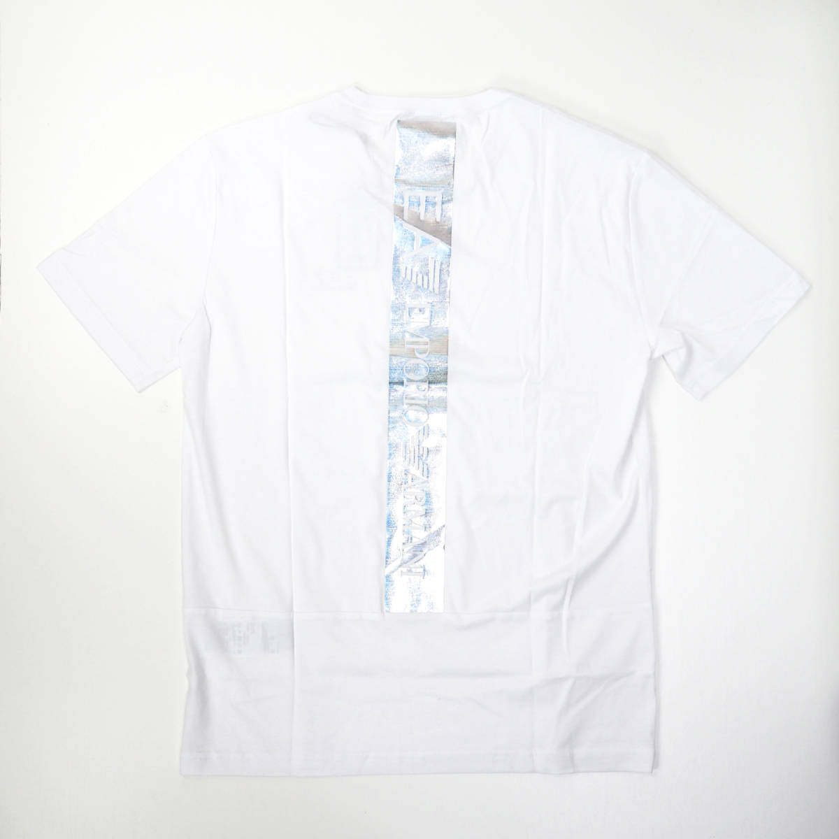 新品正規品 Emporio Armani EA7 エンポリオ アルマーニ 3LPT32 PJ02Z ホログラム バックプリント Tシャツ ホワイト size M
