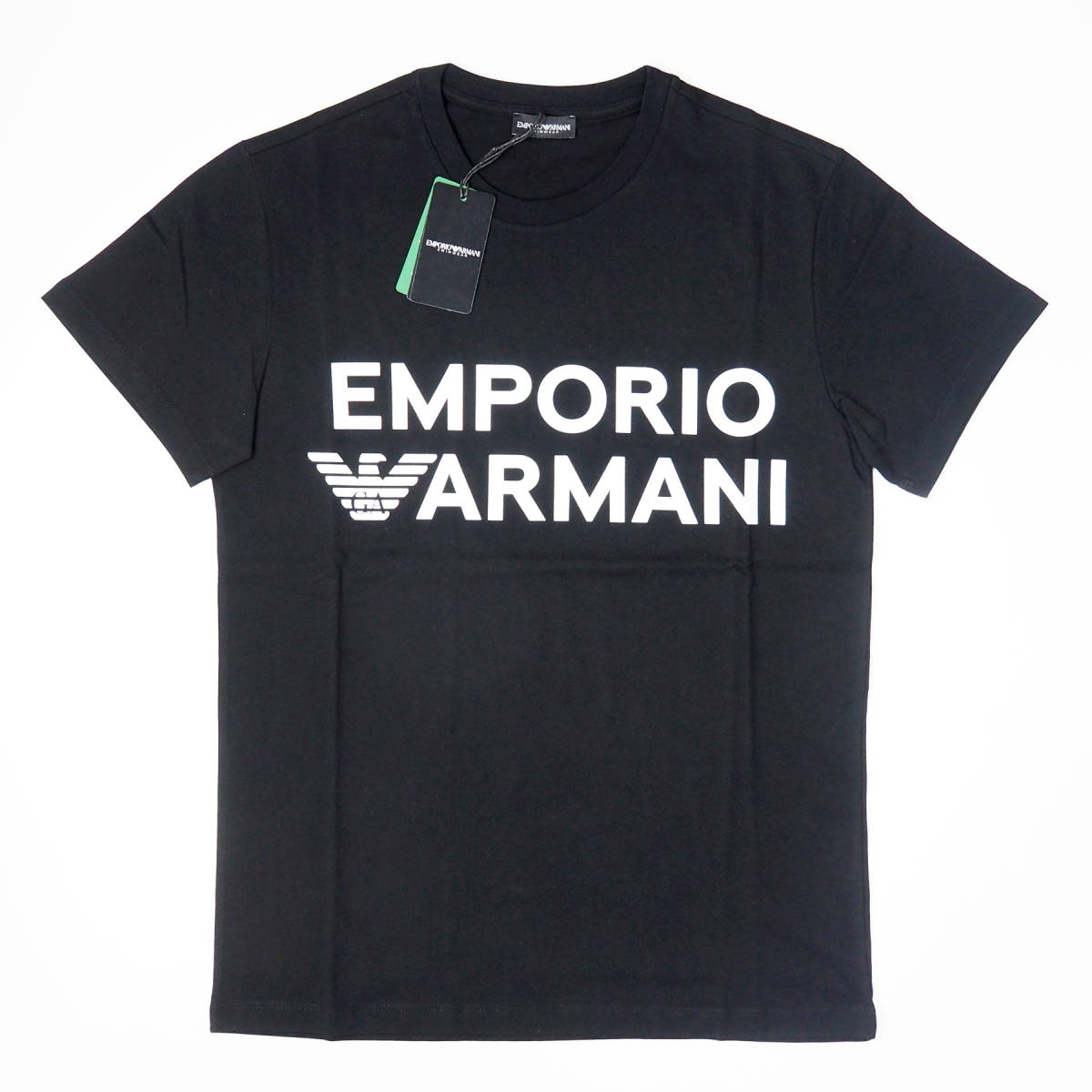 新品正規品 Emporio Armani エンポリオ アルマーニ SWIM 211831 3R479 クルーネック ブランド ロゴ Tシャツ ブラック M_画像1
