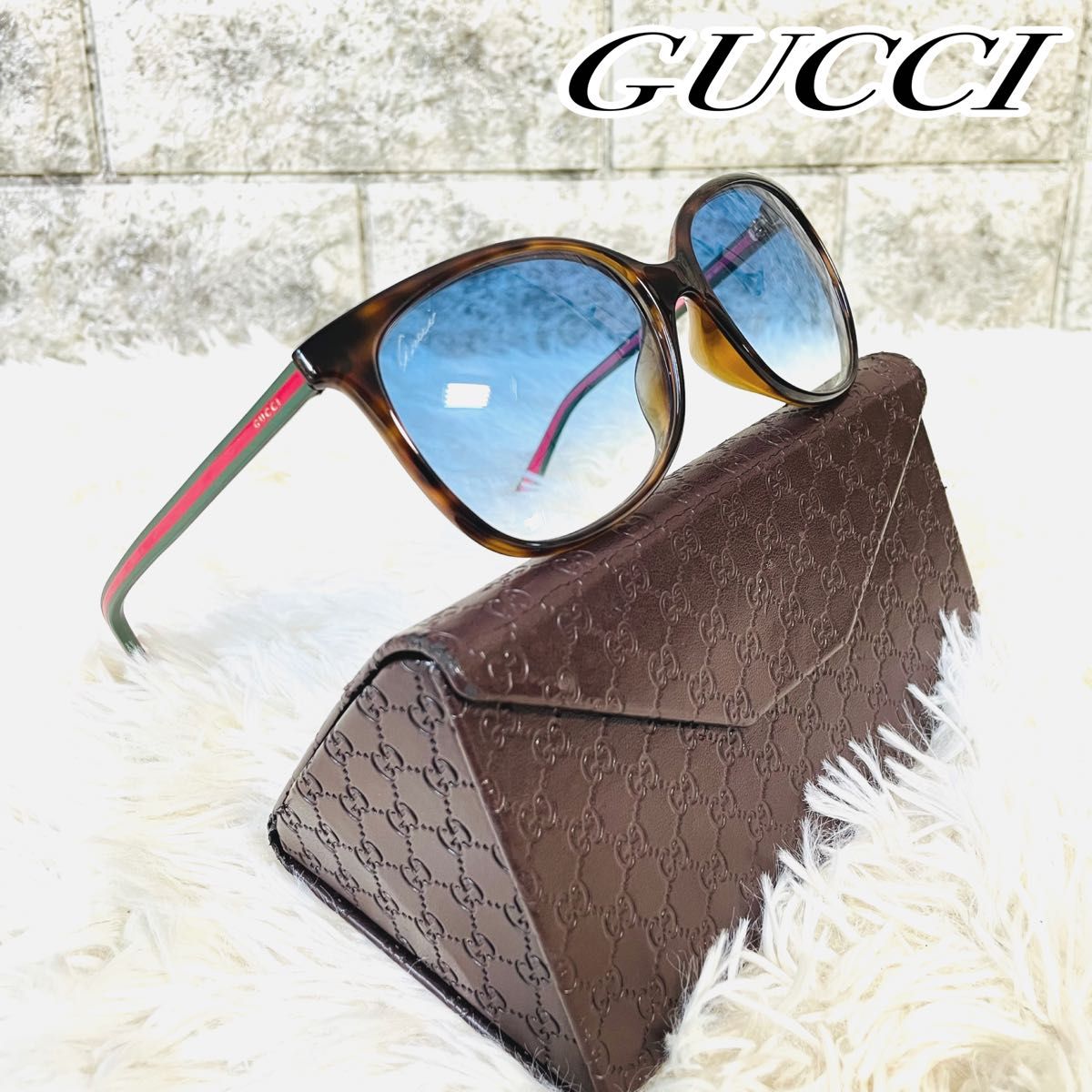 カラー】 Gucci - グッチ サングラスケース レザー GGロゴの通販 by