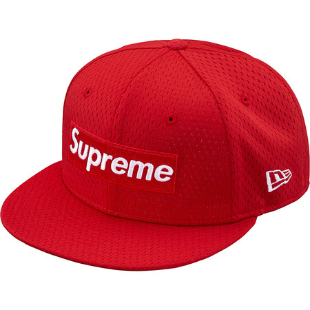 18SS Supreme Mesh Box Logo New Era 7 3/8 国内正規 新品 ニューエラ キャップ Red 赤_画像1