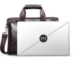 牛革メンズハンドバッグ、コンピューターバッグ、ビジネスブリーフケース_画像8