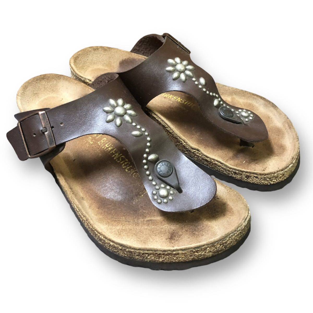 BIRKENSTOCK HTC ビルケンシュトック 別注　HTC ハリウッドトレーディングカンパニー　スタッズ　レザー　ラムゼス　ブラウン26.5cm 41