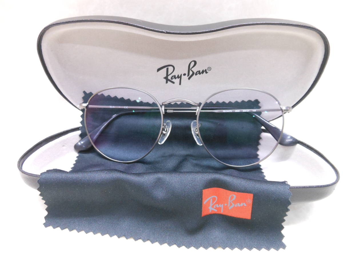 美品#21377 Ray Ban / レイバン メガネ RB3447V ラウンド メタル