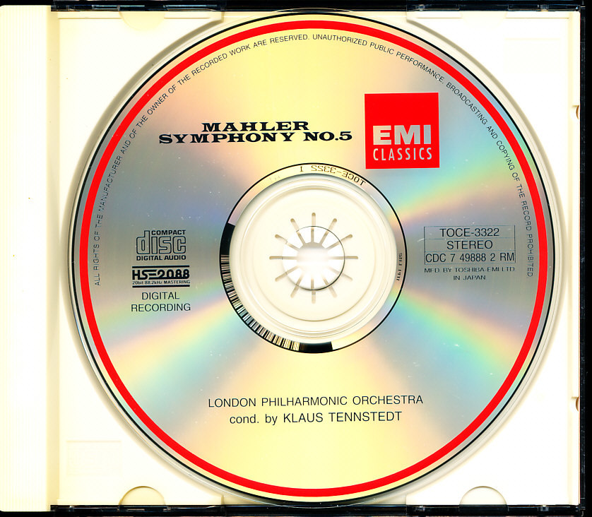 EMI国内盤 テンシュテット - マーラー：交響曲第5番　4枚同梱可能　5B00005GITS_画像3