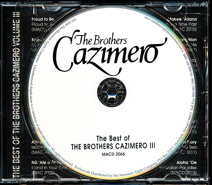 ブラザーズ・カジメロ - The Best of The Brothers Cazimero Vol.3　4枚同梱可能　d8B00004TUYT_画像3