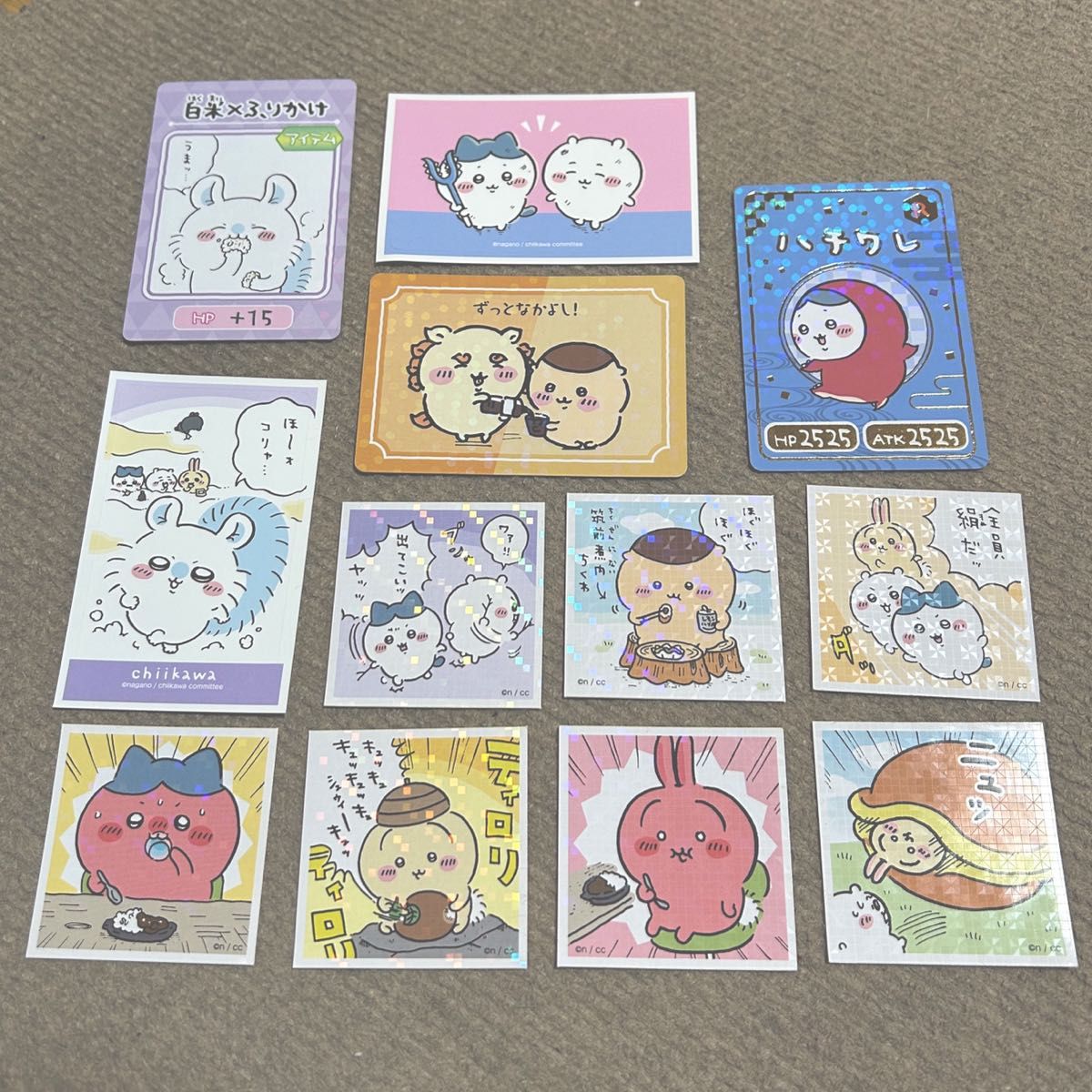 ちいかわ カード＆シール まとめ売り ちいかわ/ハチワレ/うさぎ/モモンガ／シーサー／くりまんじゅう