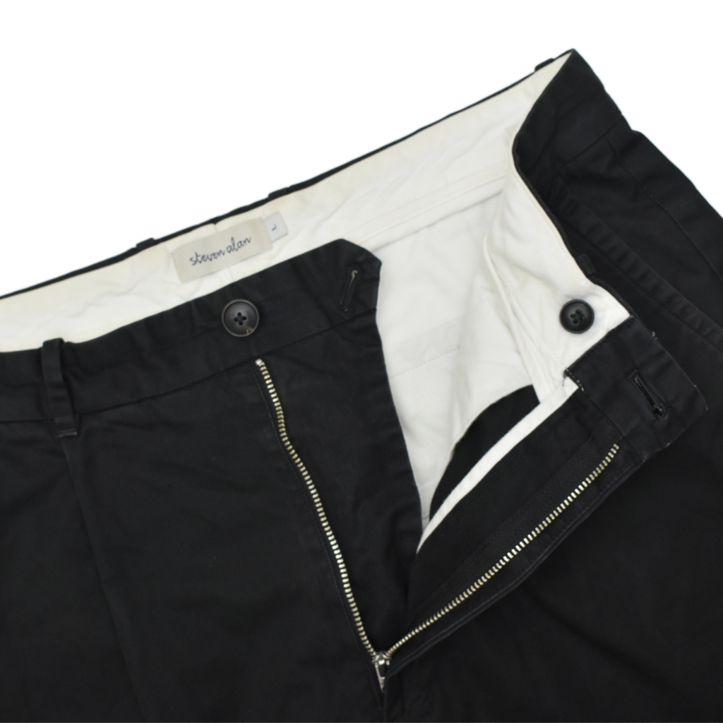 steven alan スティーブンアラン TAPERED ANKLE PANTS テーパード アンクル パンツ 黒 ブラック 日本製 size.L_画像4