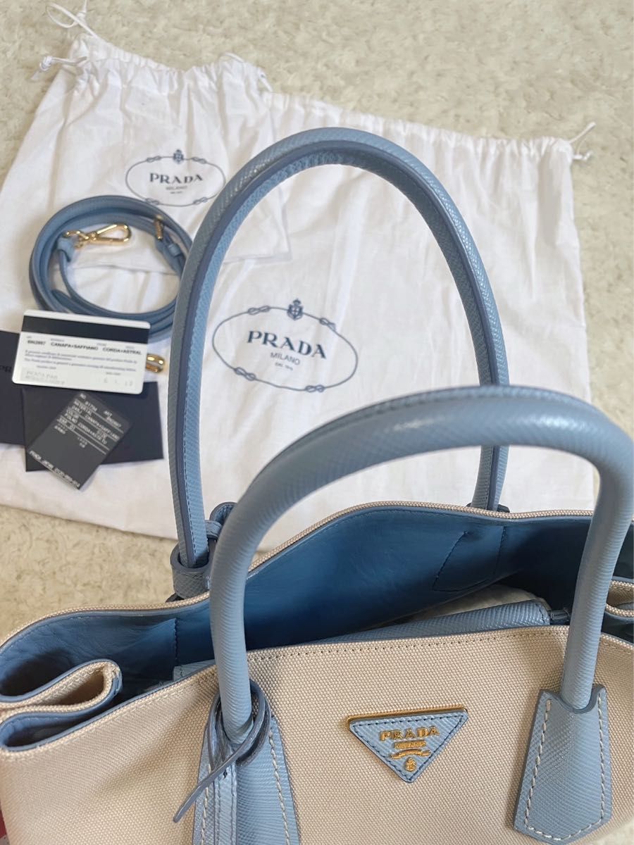 PRADA バック 極美品 プラダ サフィアーノ 2way プラダサフィアーノ サフィアーノレザー ハンドバッグ 2wayバッグ