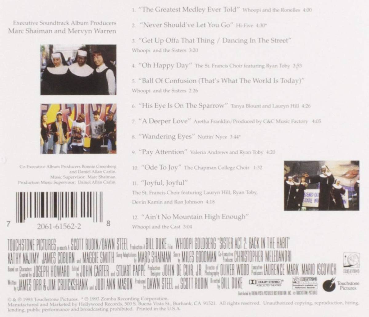 Sister Act 2: Back in the Habit Whoopi Goldberg 輸入盤CD_画像2
