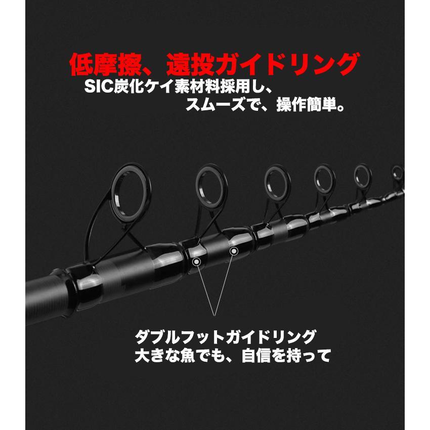 4.5M ロッド コンパクト 釣り竿 投げ竿 釣竿 炭素繊維 伸縮式 PE0.8-4#対応 超遠投 大物 高弾性 カーボン繊維 操作簡単 カーボン_画像5