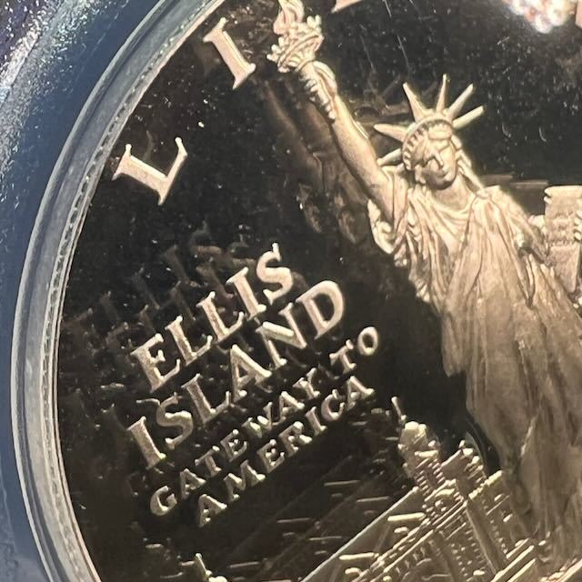 ＃187【新着】1986-アメリカ合衆国 自由の象徴 女神立像 Silver $1 Statue Of Liberty　PCGS PR69 DCAM 銀貨_画像7