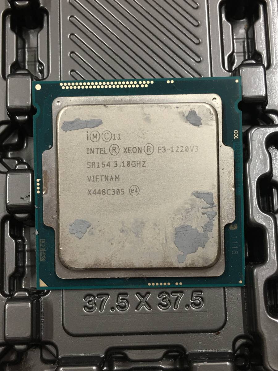 B2420)Intel XEON E3-1220V3 3.10GHz SR154 中古動作品(タ)_画像1