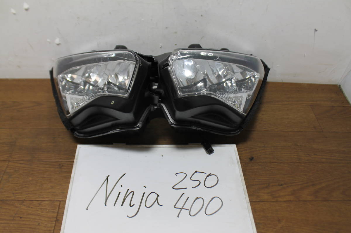 ☆　カワサキ　Ninja250　Ninja400　ニンジャ　ヘッドライト　フロントライト　100-8S001　ジャンクベース　レストア_画像1