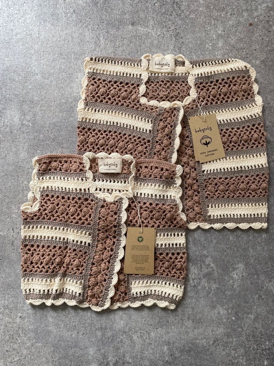 Babytoly クロシェベスト 2点セット