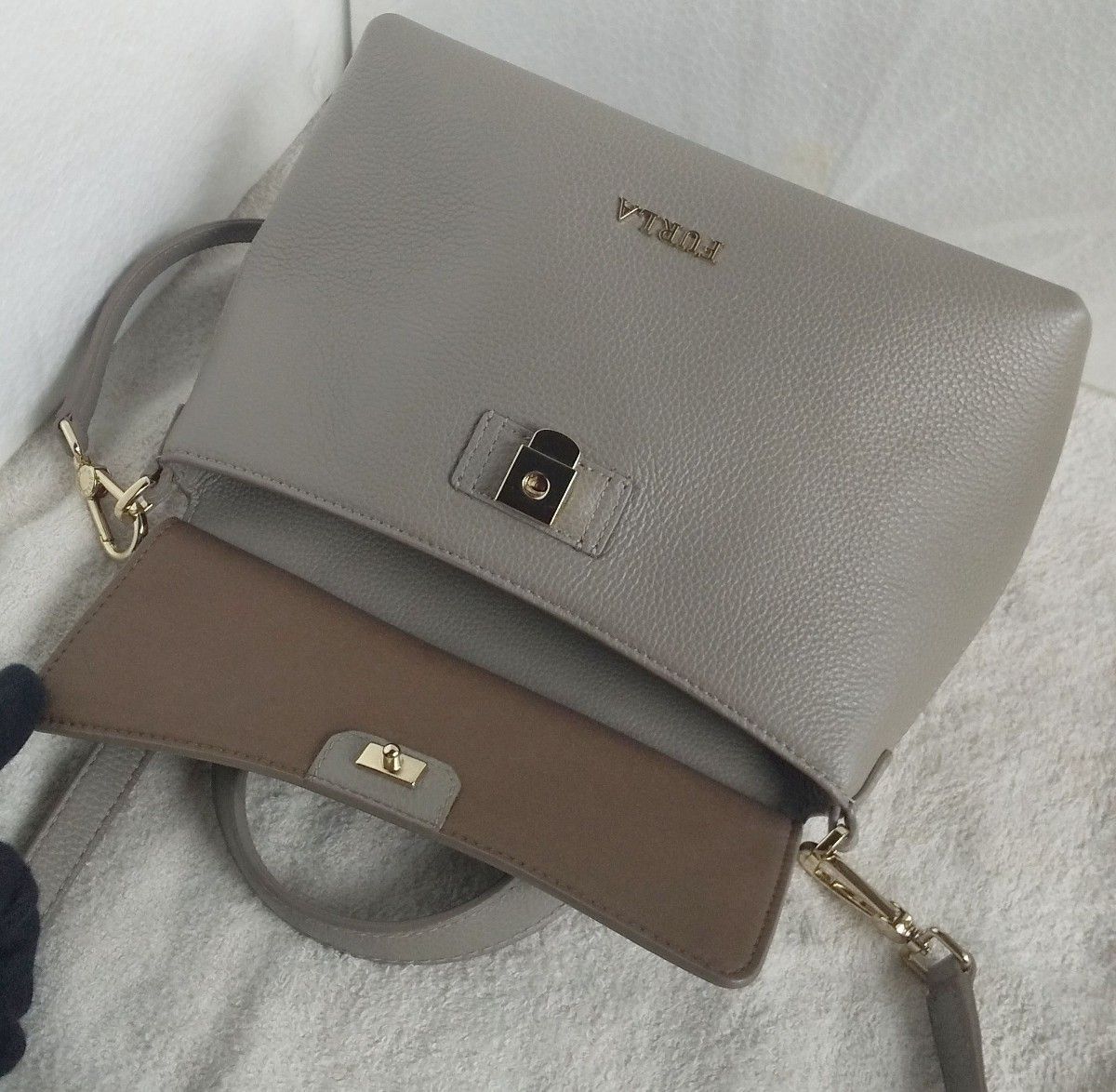 FURLA フルラ ショルダーバッグ 2wayバッグ NIKI グレージュ サッビア