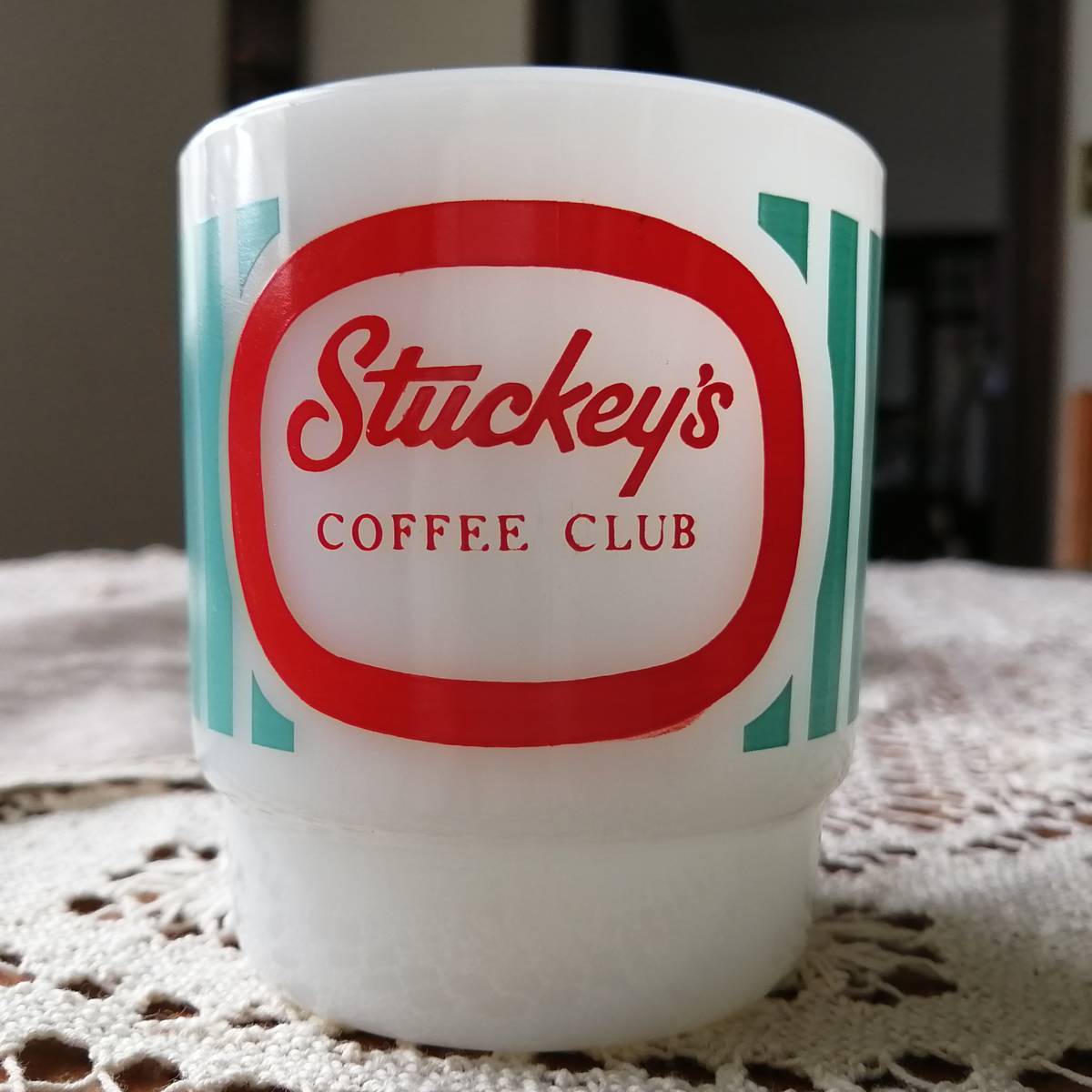 ファイヤーキング　スタッキーズ　マグカップ　１個　ビンテージ　Fire-King Stuckey's COFFEE CLUB　スタッキングマグ_画像1