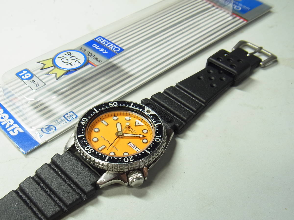 2308 SEIKO ダイバー 150ｍ オレンジ 6458 7Ｊ 美品 電池交換済の画像4