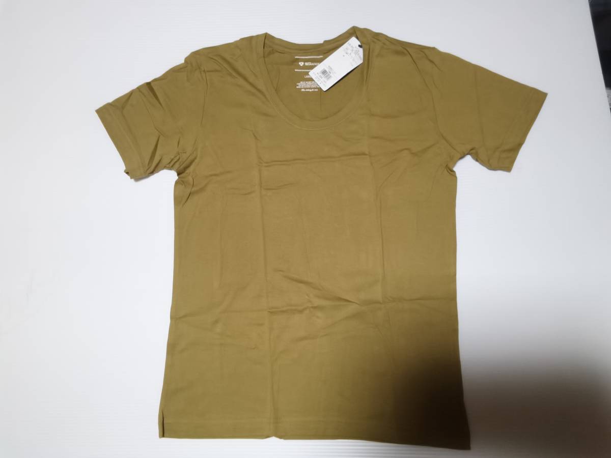送料無料　未使用タグ付き　タケオキクチ THE SHOP TK 綿 100%半袖Tシャツ　Lサイズ　ブラウン_画像1