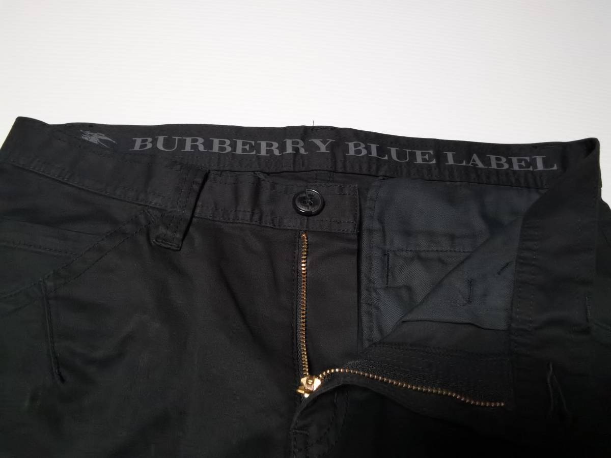送料無料　バーバリー　ブルーラベル　 BURBERRY BLUElabel　　チノカーゴパンツ　ブラック　Mサイズウエスト80cm